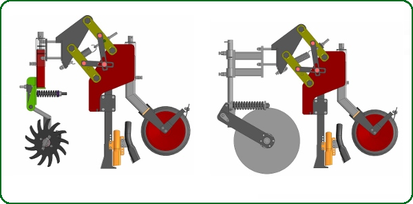 Cошник с очистителем рядка