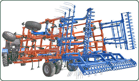 Культиватор в транспортном положении